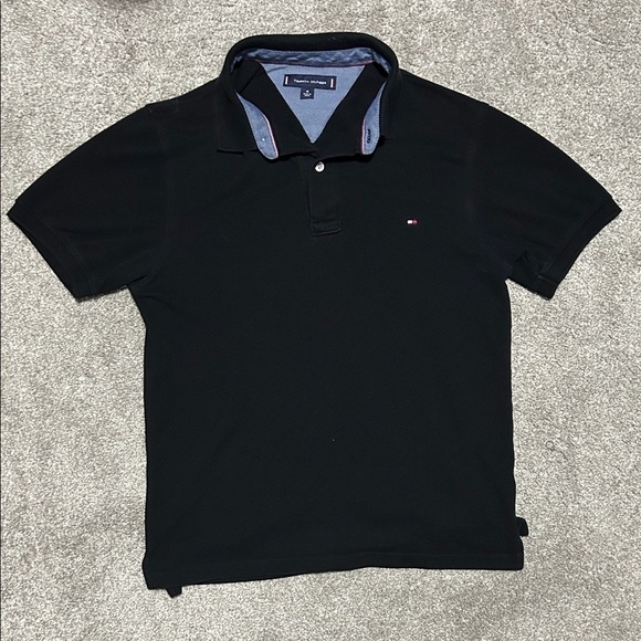 Tommy Hilfiger Other - Tommy Hilfiger Plain Black Logo Polo